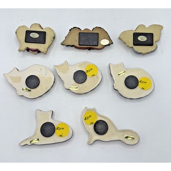 Vintage Magnetic Memo Holder/Board With Cat & Angel Magnets 11”x 9” Black/Gold - Picture 10 of 12